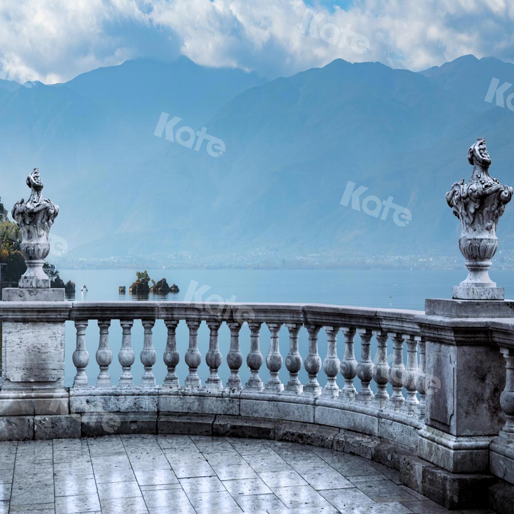 Kate Rivière Montagne Paysage Toile de Fond Bleu Conçu par Chain Photographie - Kate Backdrop FR