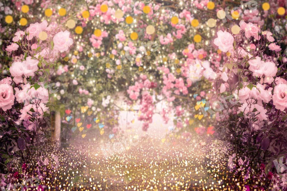 Kate Bokeh de toile de fond de jardin de roses conçu par Chain Photographie - Kate Backdrop FR