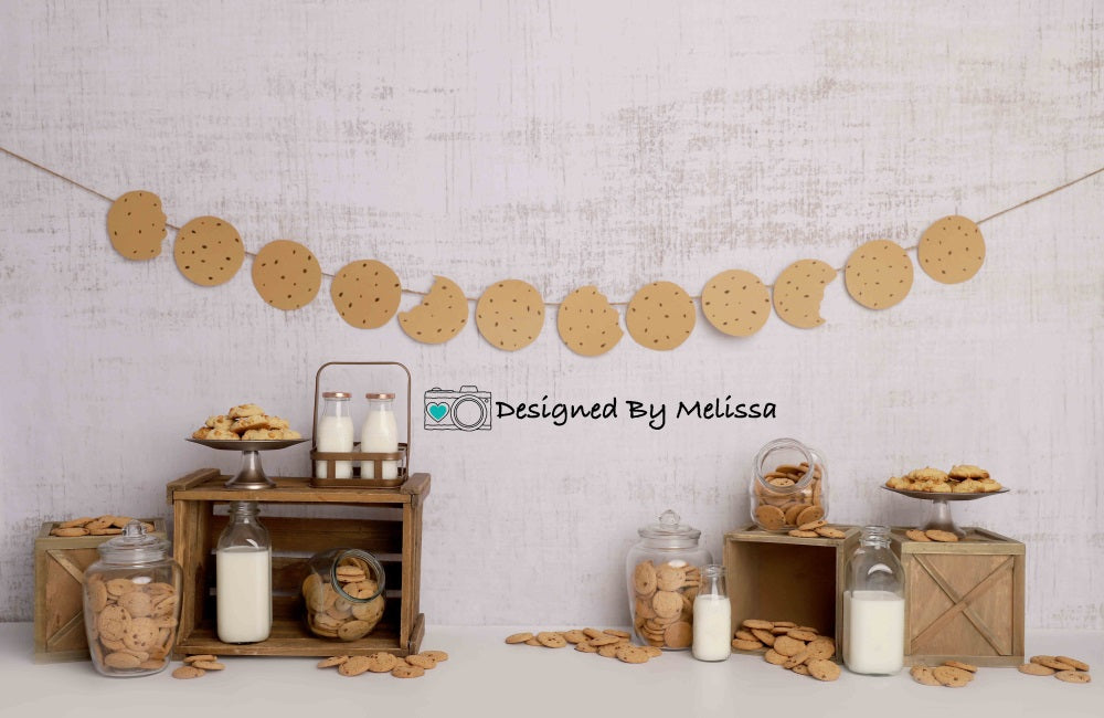 Kate Biscuits Lait Rustique Toile de fond conçu par Melissa King - Kate Backdrop FR