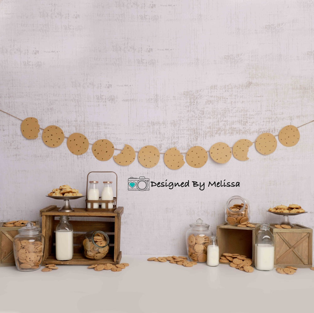Kate Biscuits Lait Rustique Toile de fond conçu par Melissa King - Kate Backdrop FR