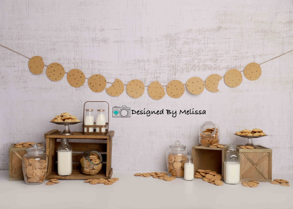 Kate Biscuits Lait Rustique Toile de fond conçu par Melissa King - Kate Backdrop FR