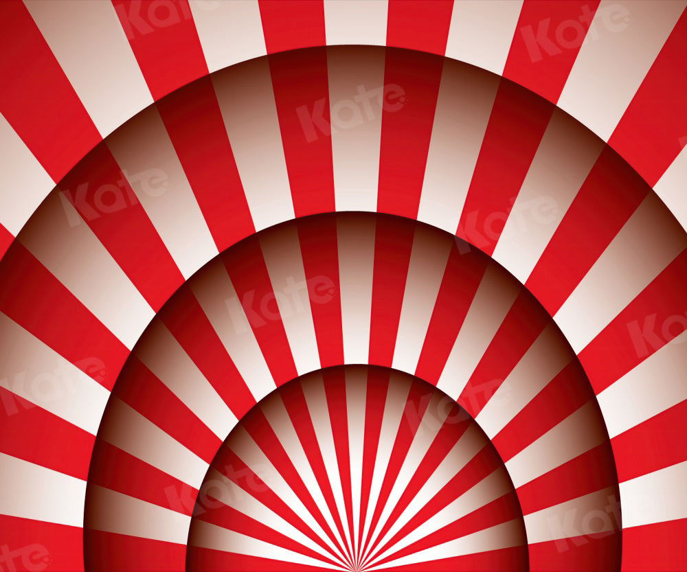 Kate Cercles sans soudure Rouge & Blanc Cirque Toile de fond pour la photographie - Kate Backdrop FR