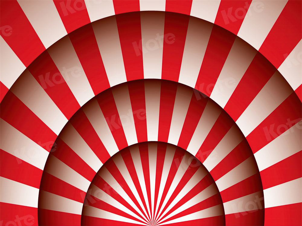 Kate Cercles sans soudure Rouge & Blanc Cirque Toile de fond pour la photographie - Kate Backdrop FR