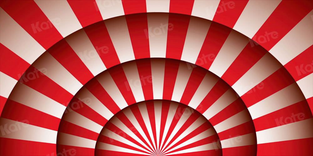 Kate Cercles sans soudure Rouge & Blanc Cirque Toile de fond pour la photographie - Kate Backdrop FR