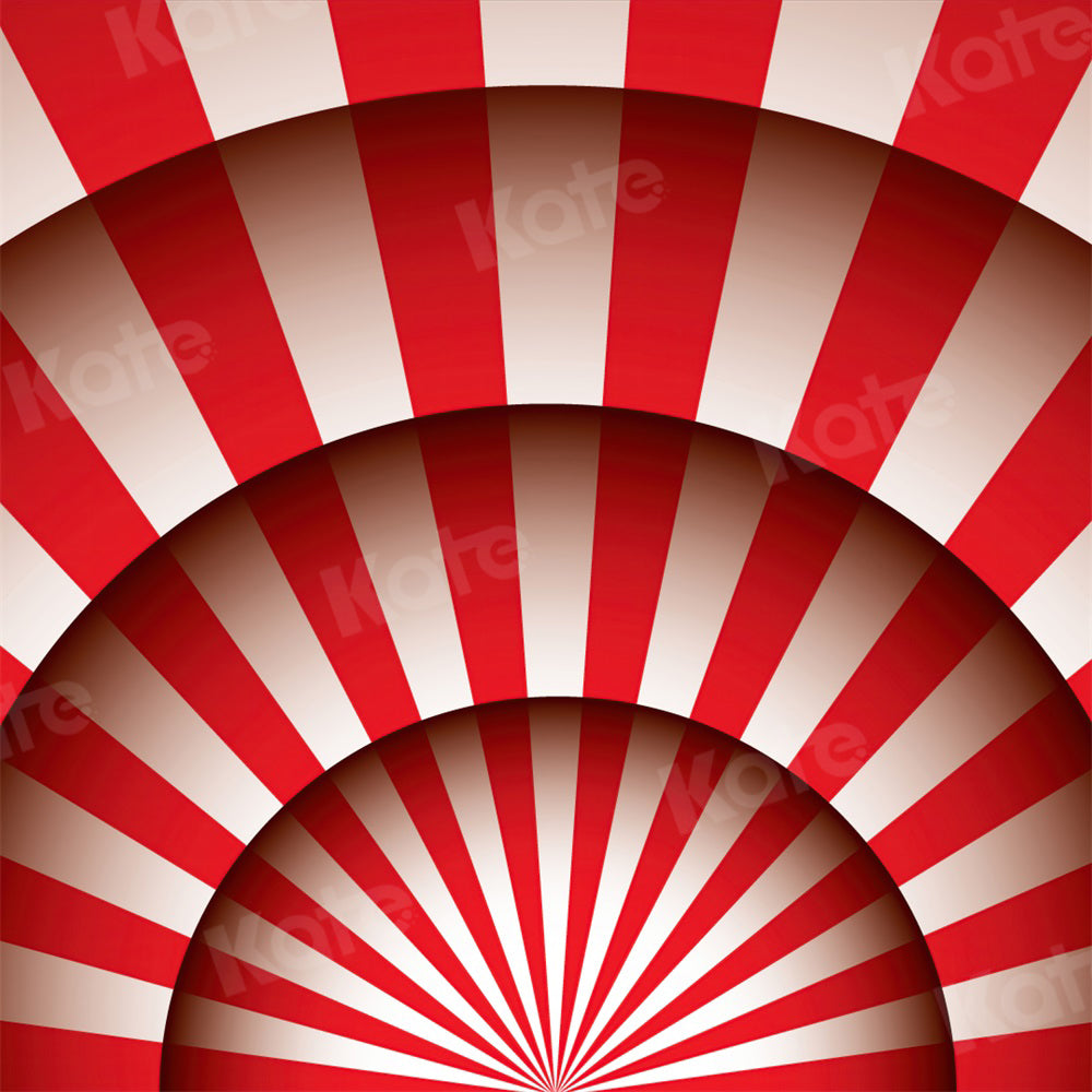 Kate Cercles sans soudure Rouge & Blanc Cirque Toile de fond pour la photographie - Kate Backdrop FR