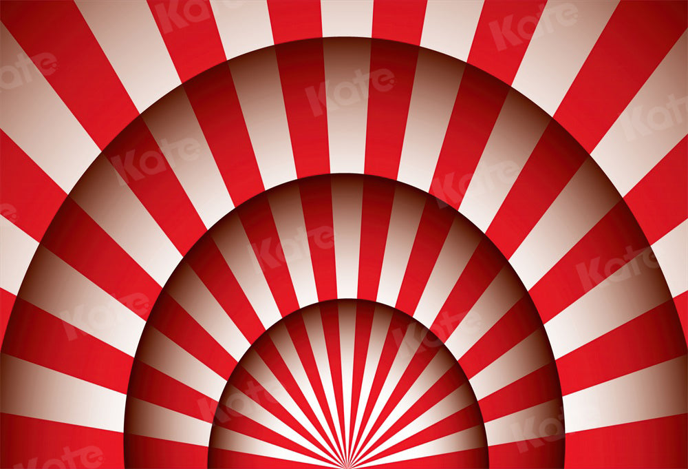 Kate Cercles sans soudure Rouge & Blanc Cirque Toile de fond pour la photographie - Kate Backdrop FR