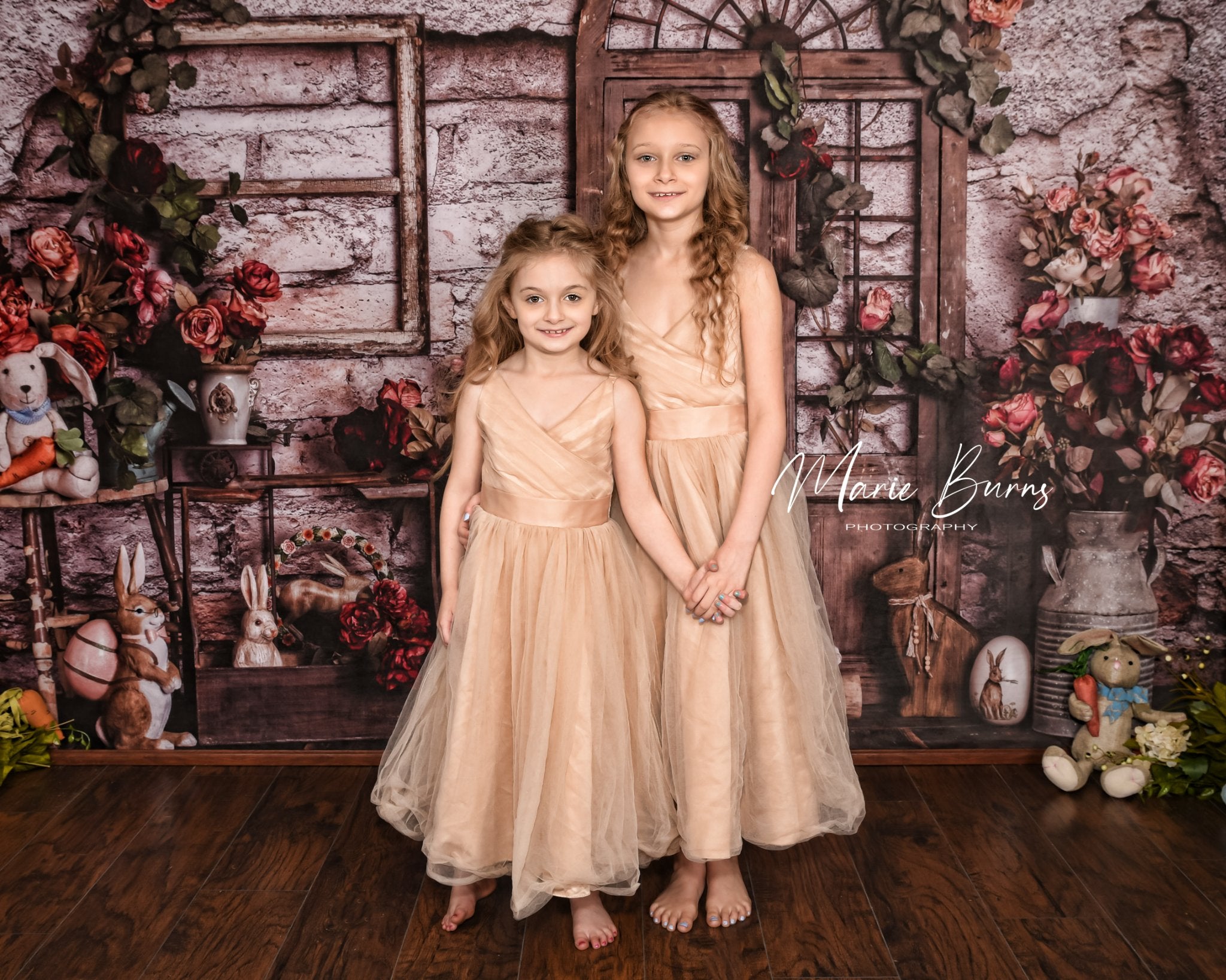 Kate Lapin Printemps Pâques Porte Jardin Toile de fond conçue par Rose Abbas Photographie - Kate Backdrop FR