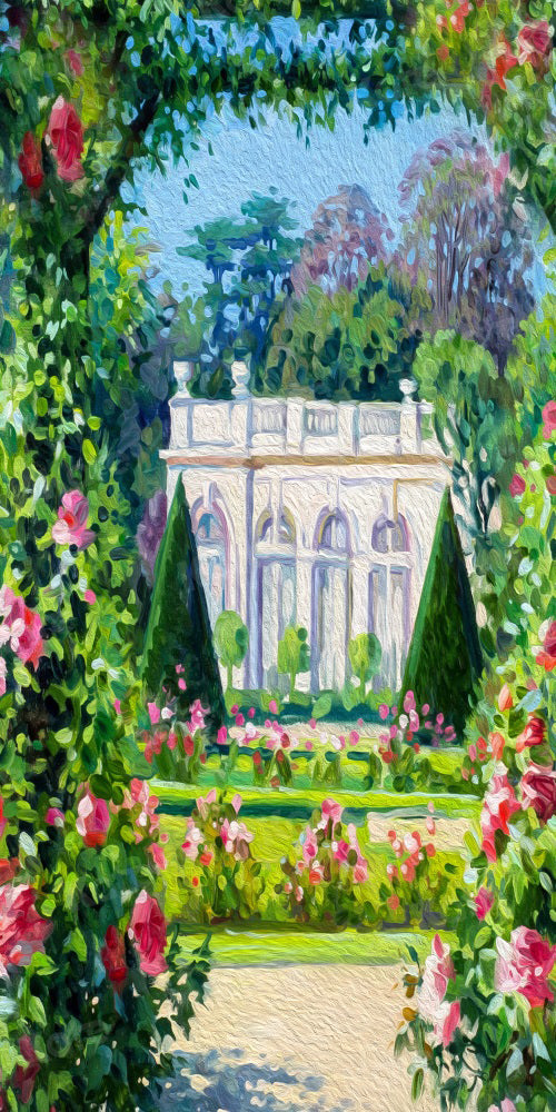 Kate Fleurs Jardin Printemps Peinture à l'huile Toile de fond pour la photographie - Kate Backdrop FR