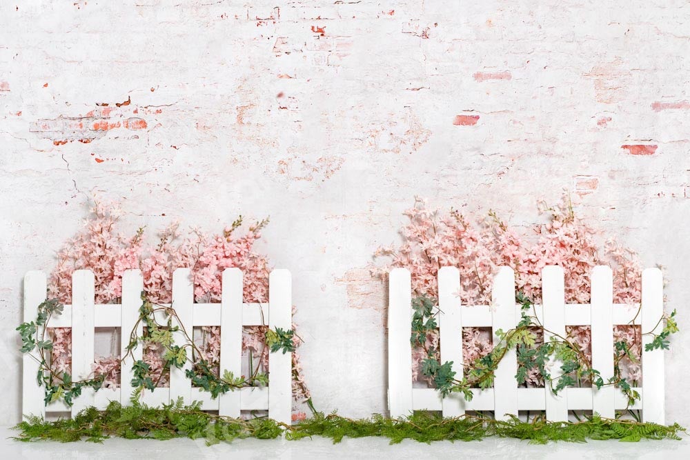 Kate Clôture florale en toile de fond de jardin rose printanière conçue par Emetselch - Kate Backdrop FR