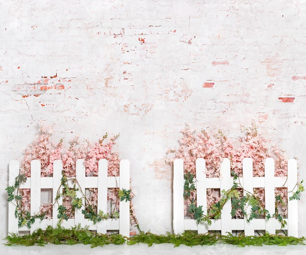 Kate Clôture florale en toile de fond de jardin rose printanière conçue par Emetselch - Kate Backdrop FR