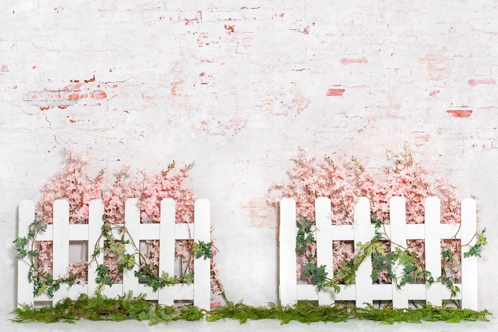 Kate Clôture florale en toile de fond de jardin rose printanière conçue par Emetselch - Kate Backdrop FR