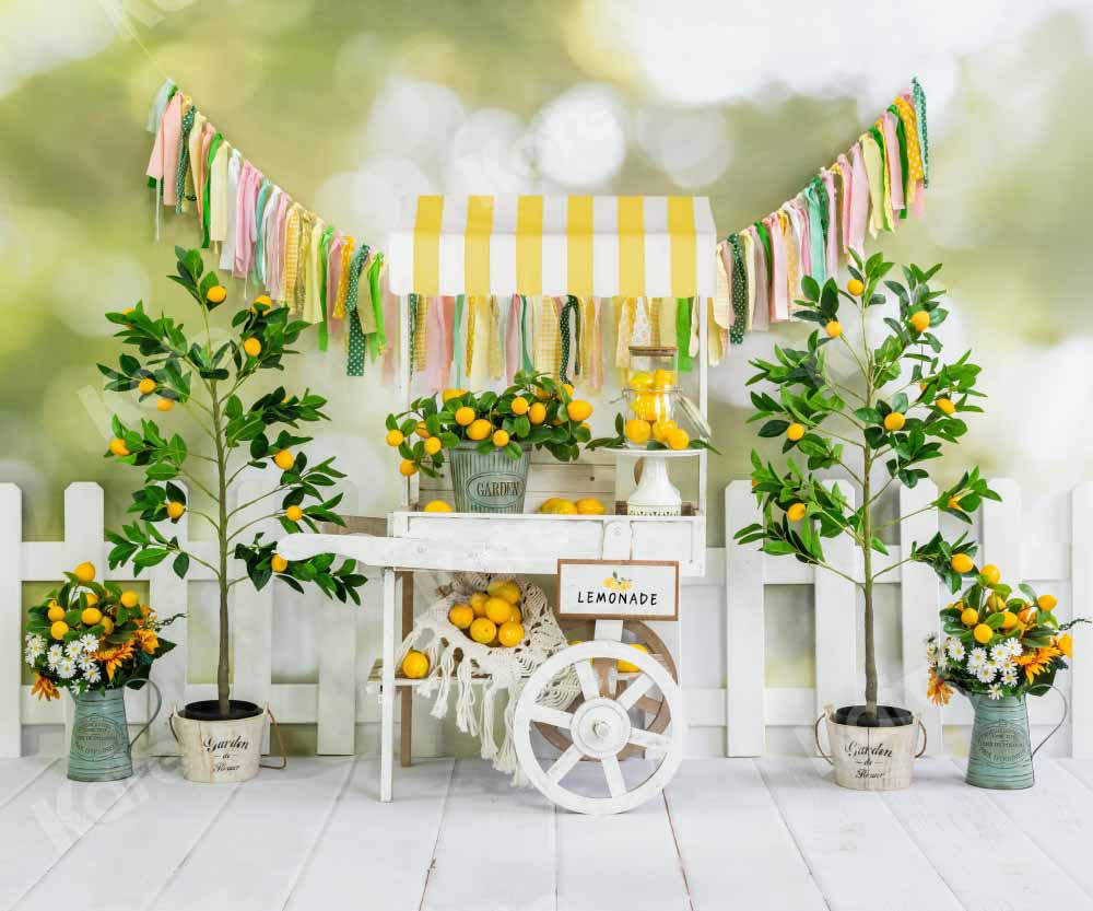 Kate Chariot Extérieur Citron Printemps Été Toile de fond conçue par Emetselch - Kate Backdrop FR
