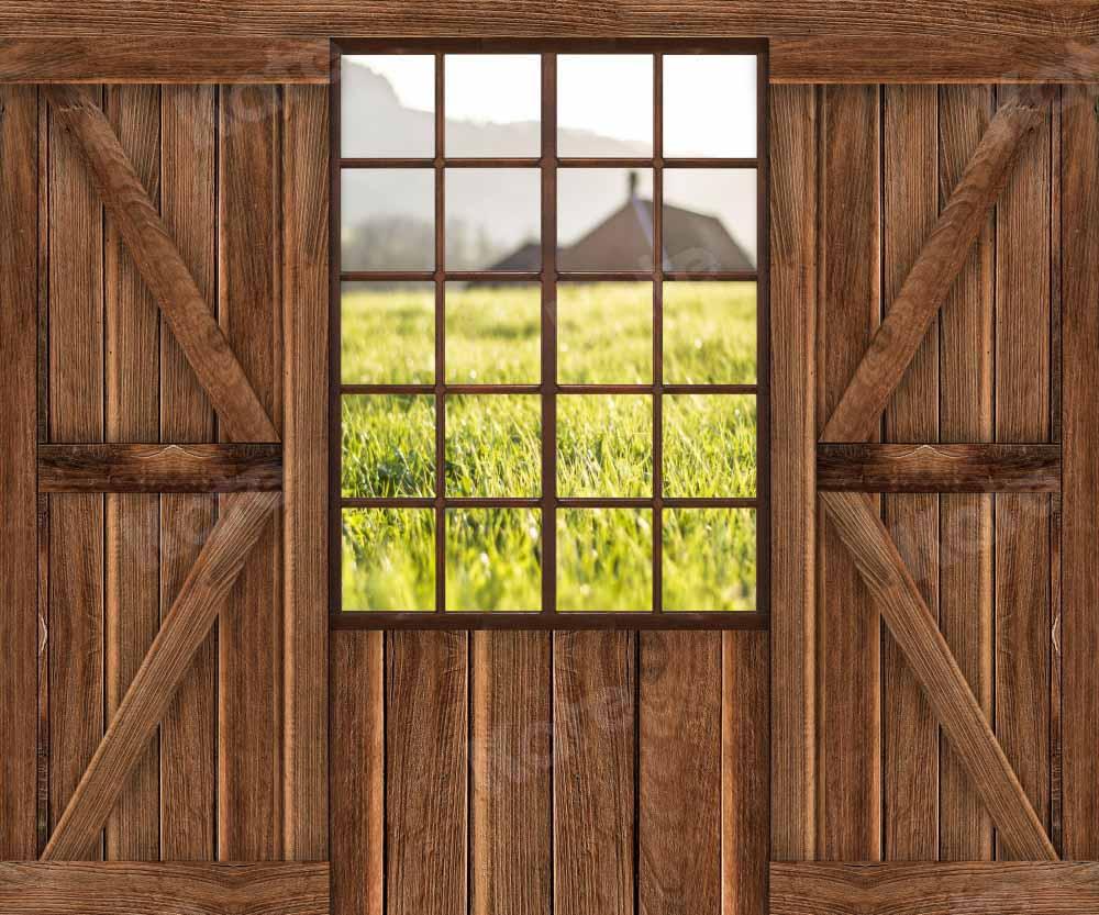 Kate Printemps Porte Vintage Toile de fond Grain de bois conçu par Chain Photographie - Kate Backdrop FR