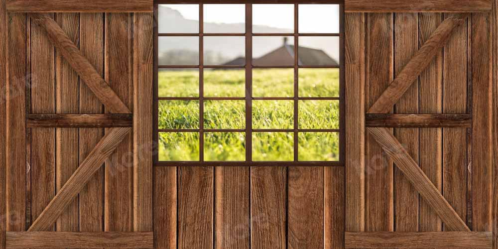 Kate Printemps Porte Vintage Toile de fond Grain de bois conçu par Chain Photographie - Kate Backdrop FR