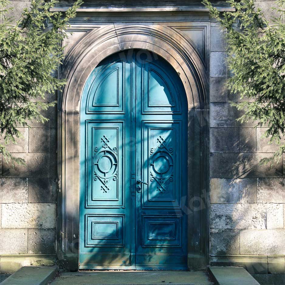 Kate Toile de fond en arche bleue de mur de pierre pour la photographie - Kate Backdrop FR