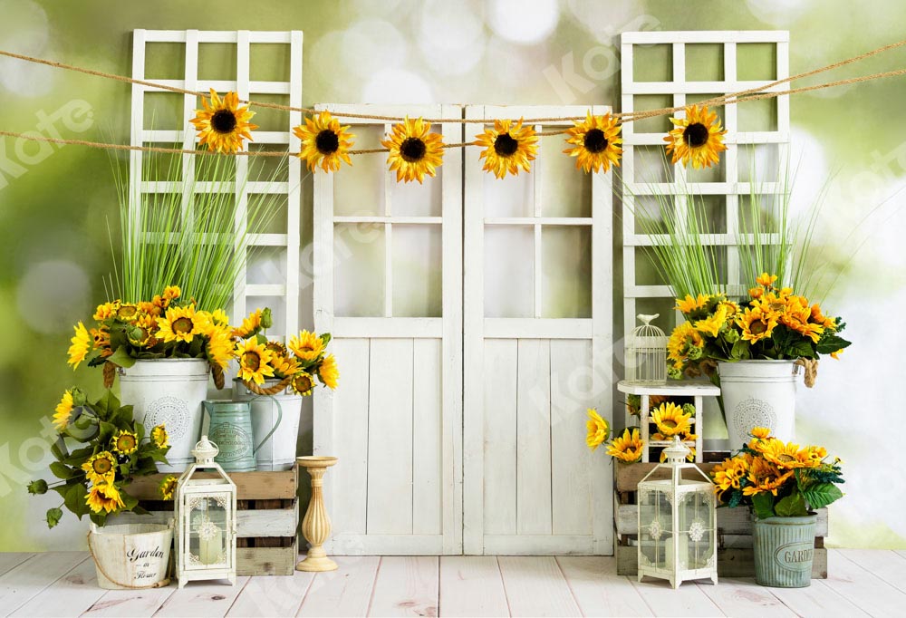Kate Été Fenêtre Tournesols Porte Toile de fond conçue par Emetselch - Kate Backdrop FR