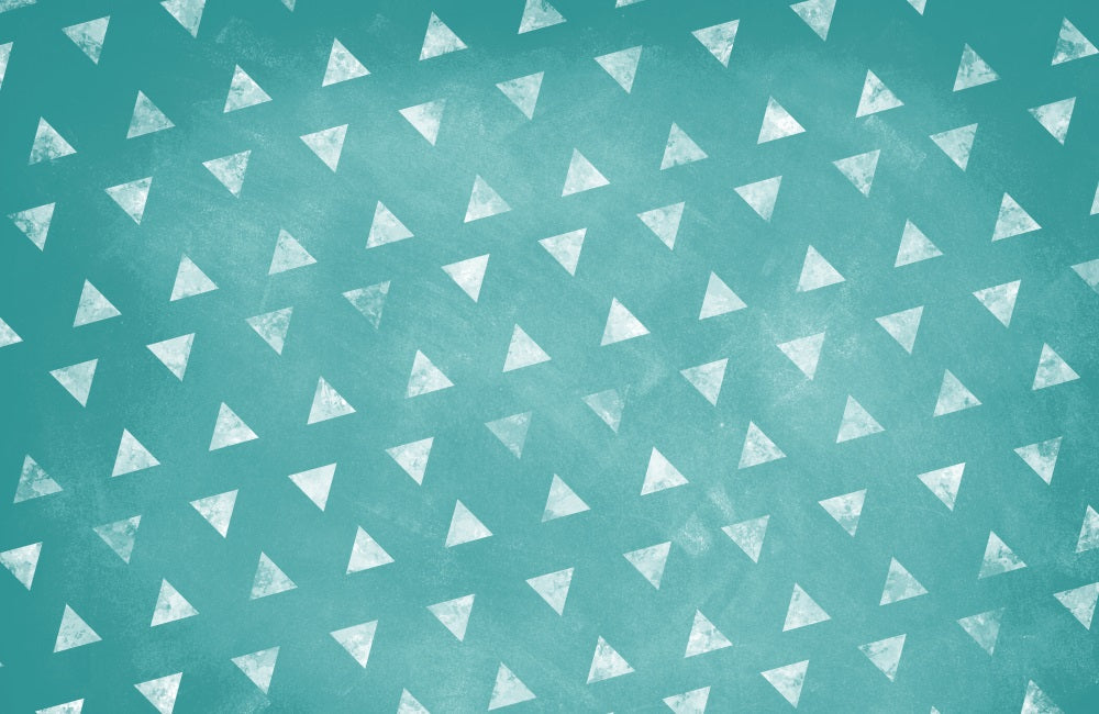 Kate Triangles Bleu sarcelle Toile de fond conçue par Krystle Mitchell Photographie - Kate Backdrop FR