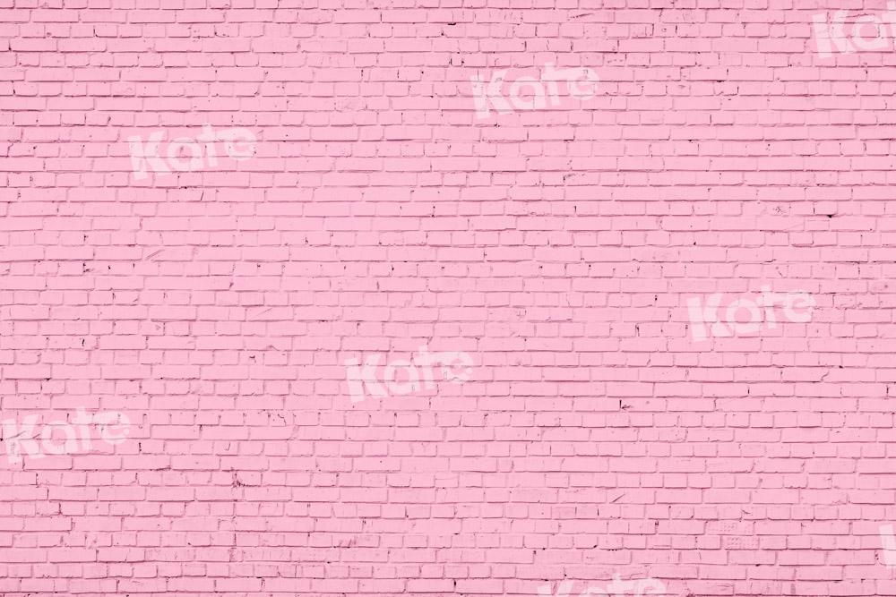 Kate Mur de briques Rose Saint-Valentin Toile de fond conçue par Chain Photographie - Kate Backdrop FR