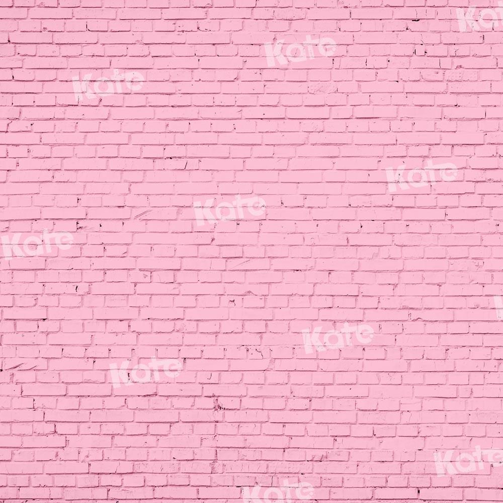 Kate Mur de briques Rose Saint-Valentin Toile de fond conçue par Chain Photographie - Kate Backdrop FR