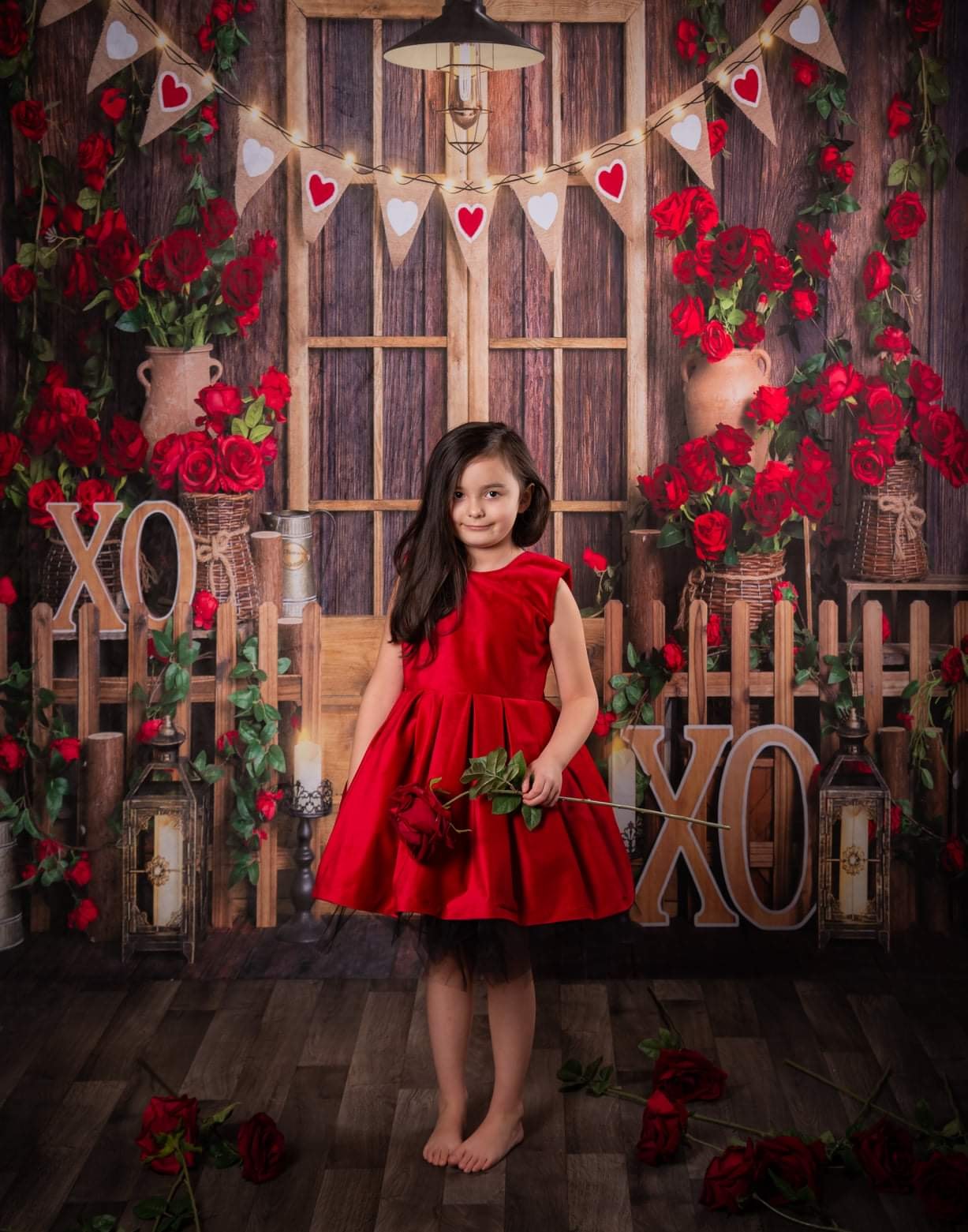 Kate Tableau Rose Manoir Saint-Valentin Toile de fond conçue par Emetselch - Kate Backdrop FR