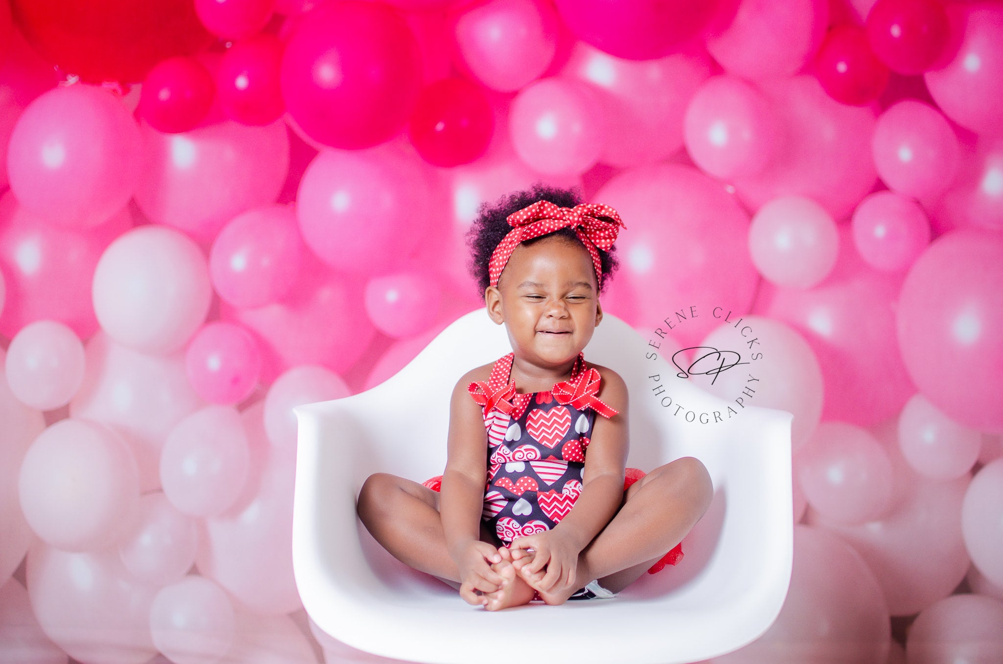 Kate Mur de ballons Rose Rouge Saint-Valentin Toile de fond conçue par Mandy Ringe - Kate Backdrop FR