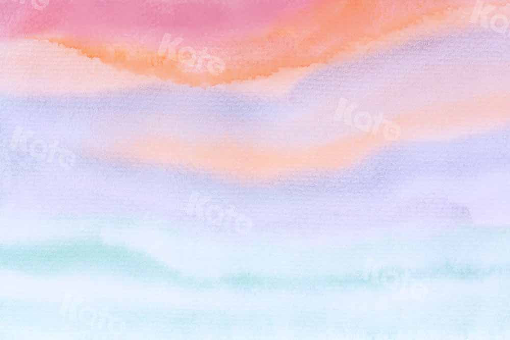 Kate Macarons Aquarelle Toile de Fond Abstrait Texturé Conçu par Kate Image - Kate Backdrop FR