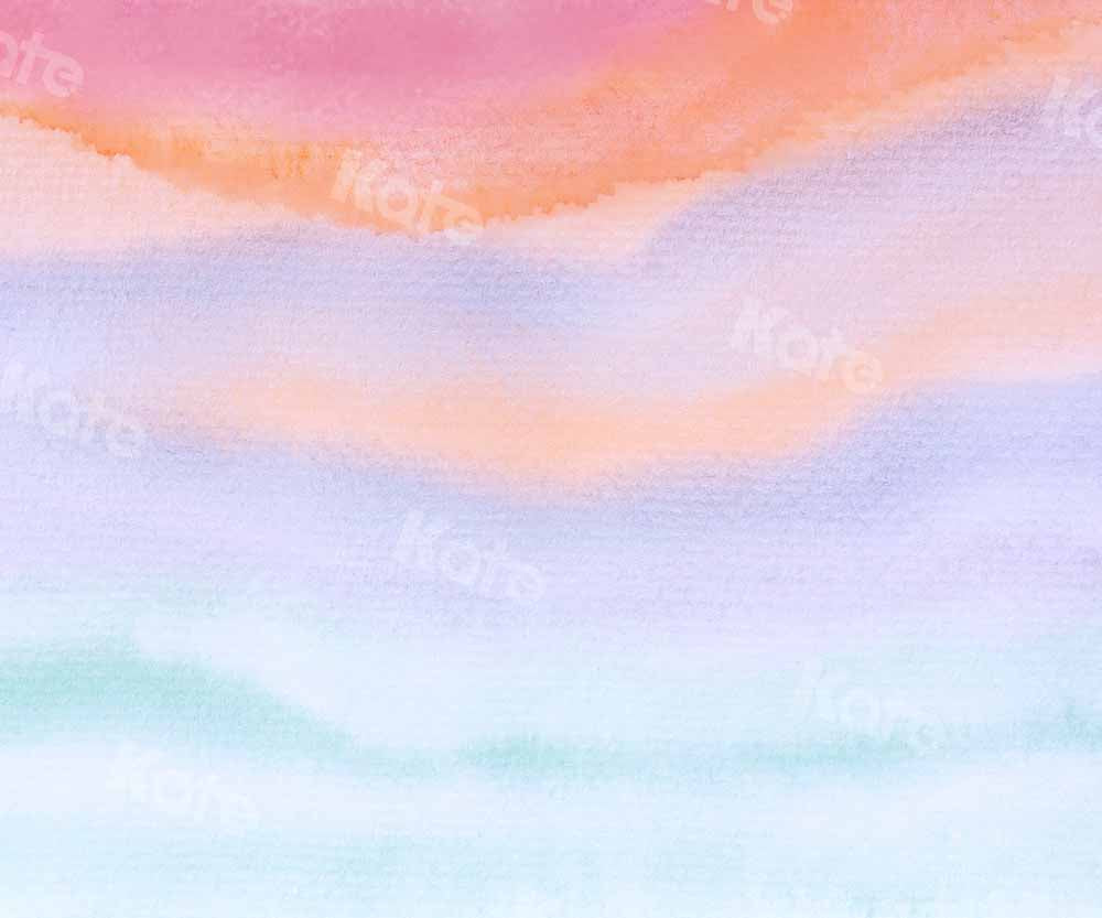 Kate Macarons Aquarelle Toile de Fond Abstrait Texturé Conçu par Kate Image - Kate Backdrop FR