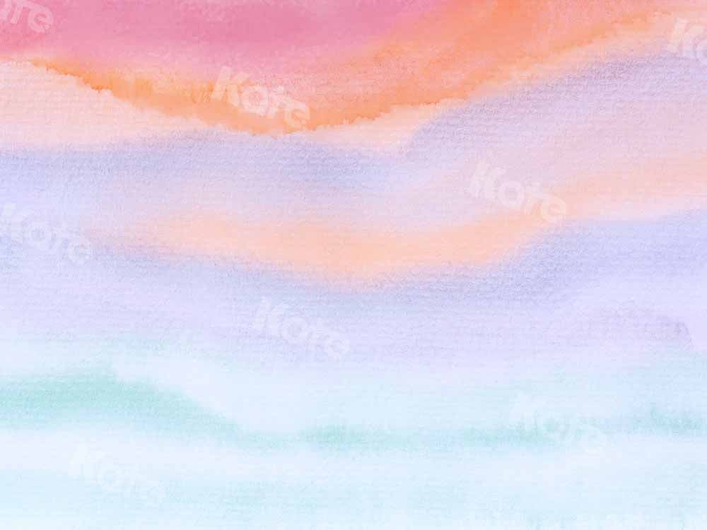 Kate Macarons Aquarelle Toile de Fond Abstrait Texturé Conçu par Kate Image - Kate Backdrop FR