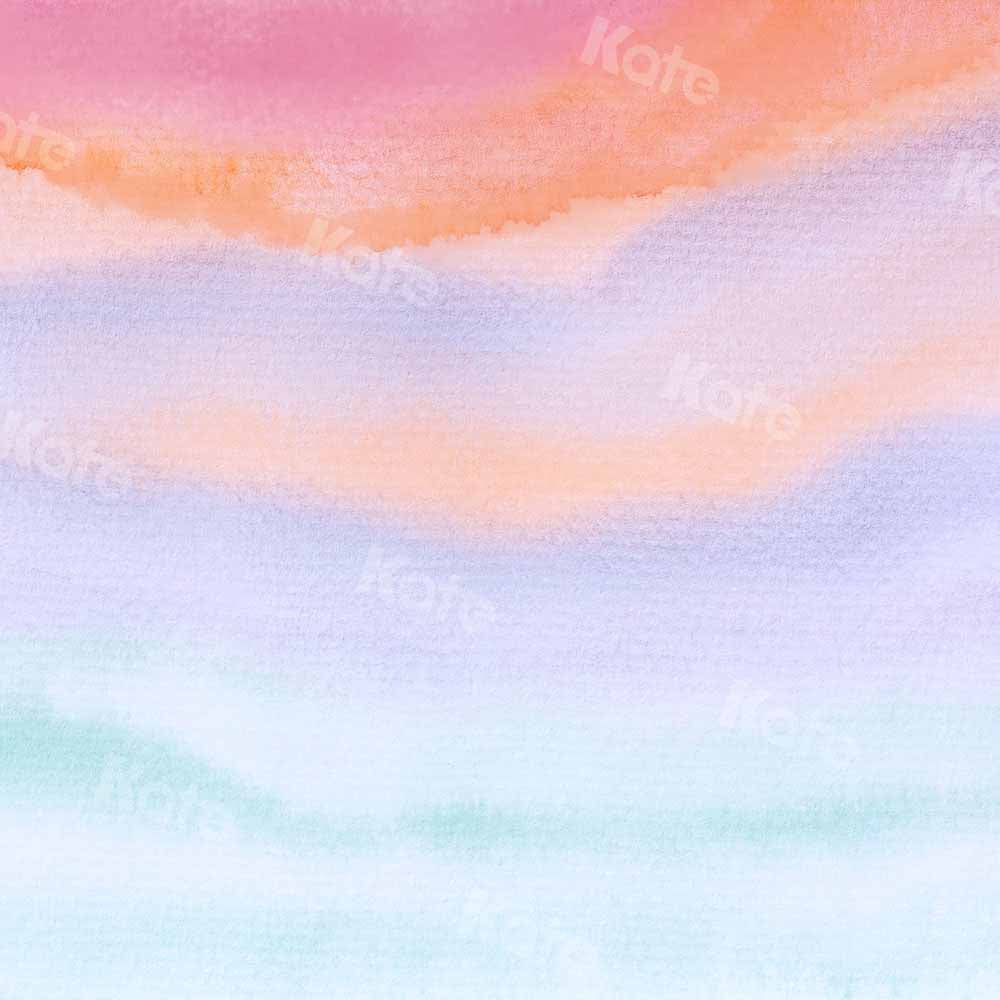Kate Macarons Aquarelle Toile de Fond Abstrait Texturé Conçu par Kate Image - Kate Backdrop FR