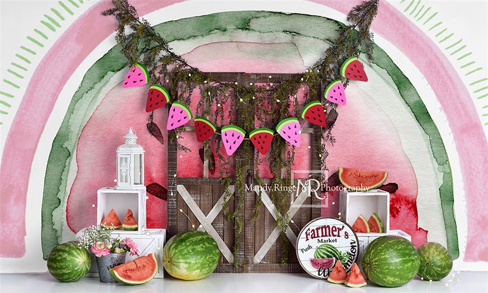 Kate Célébration Pastèque Toile de fond conçue par Mandy Ringe - Kate Backdrop FR