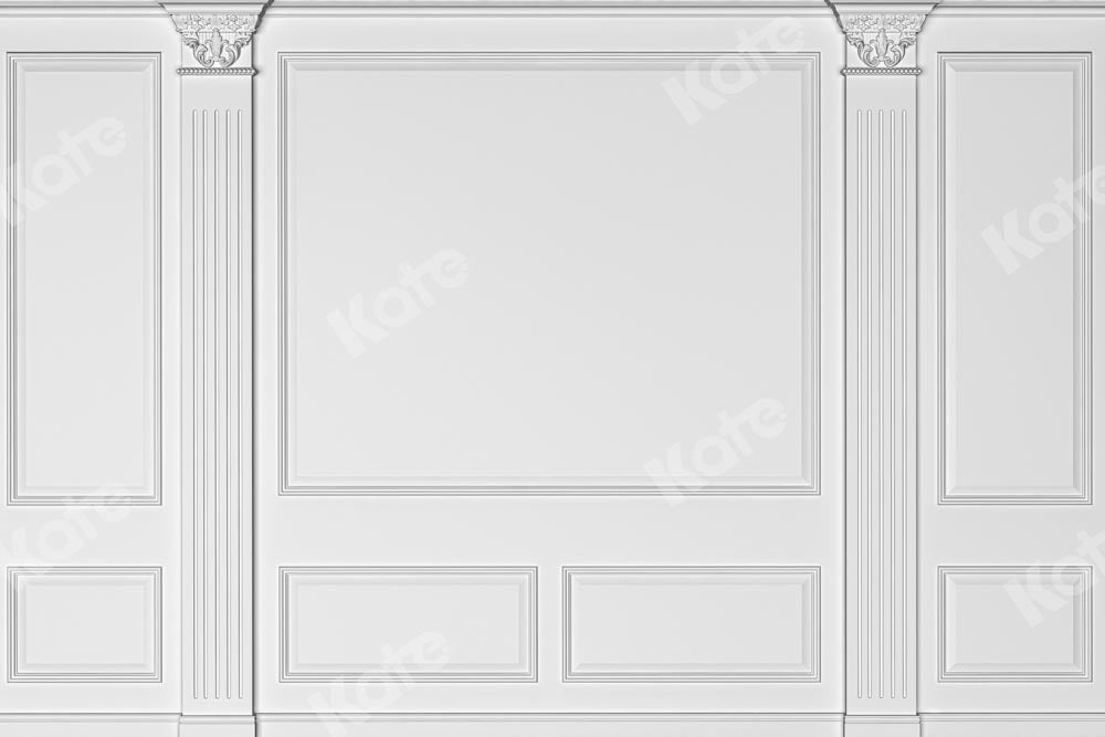 Kate Fond de mur en plâtre blanc intérieur conçu par Chain Photographie - Kate Backdrop FR