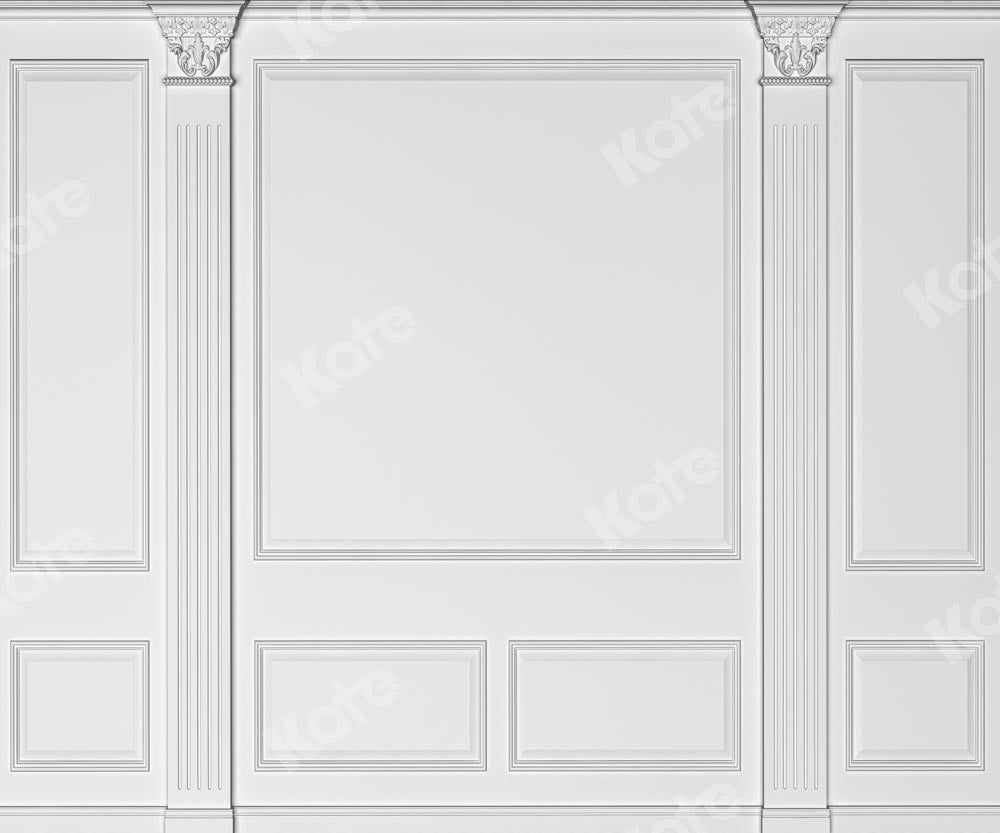 Kate Fond de mur en plâtre blanc intérieur conçu par Chain Photographie - Kate Backdrop FR