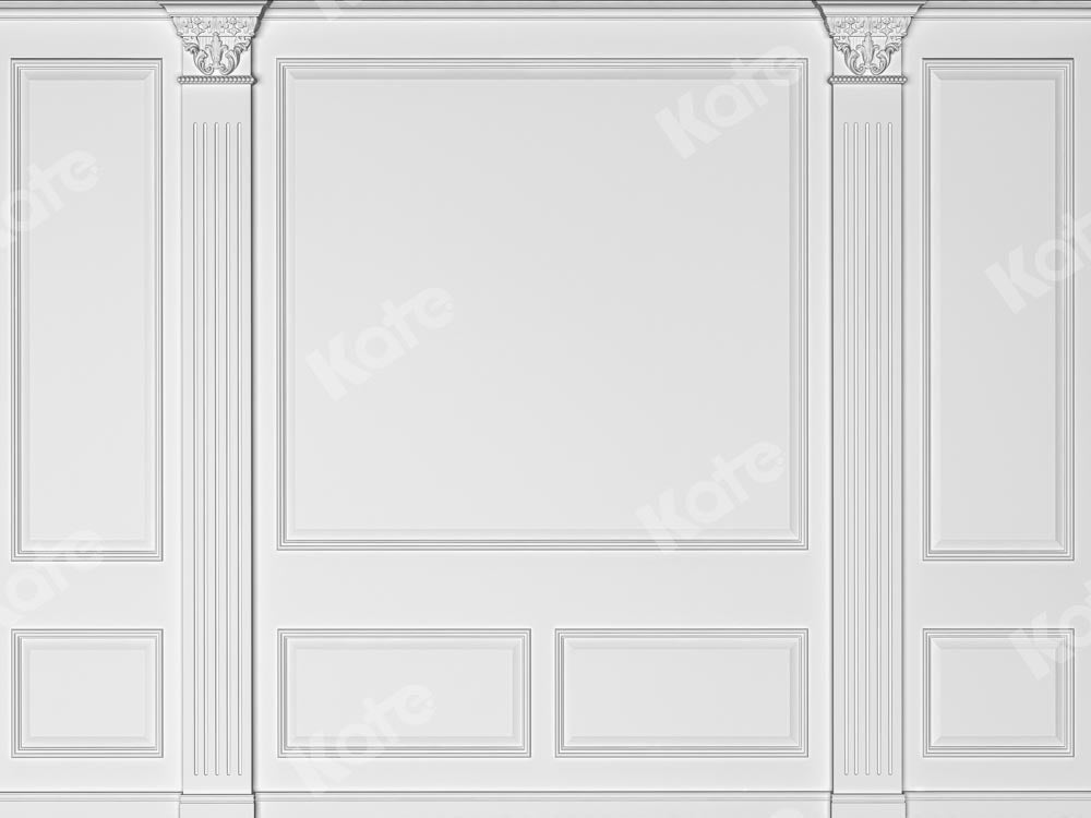 Kate Fond de mur en plâtre blanc intérieur conçu par Chain Photographie - Kate Backdrop FR