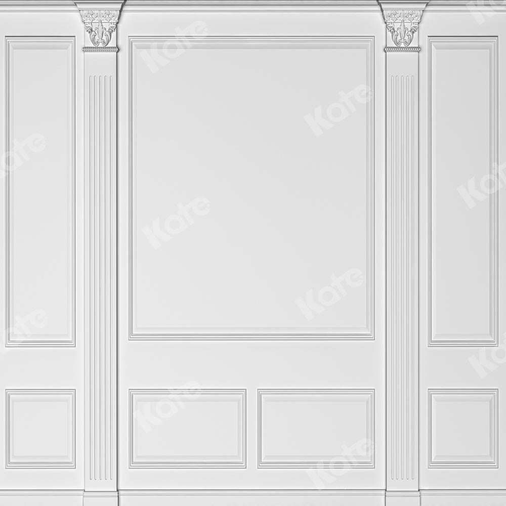 Kate Fond de mur en plâtre blanc intérieur conçu par Chain Photographie - Kate Backdrop FR