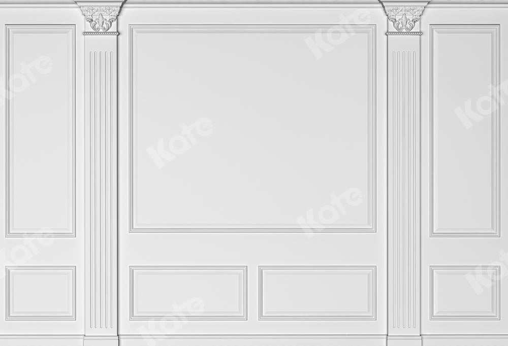 Kate Fond de mur en plâtre blanc intérieur conçu par Chain Photographie - Kate Backdrop FR