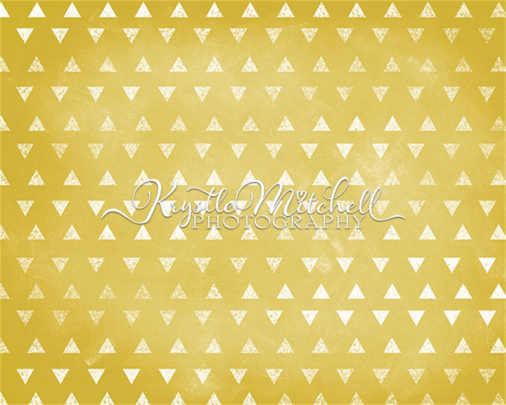 Kate Motif Triangle Jaune Toile de fond conçue par Krystle Mitchell Photographie - Kate Backdrop FR