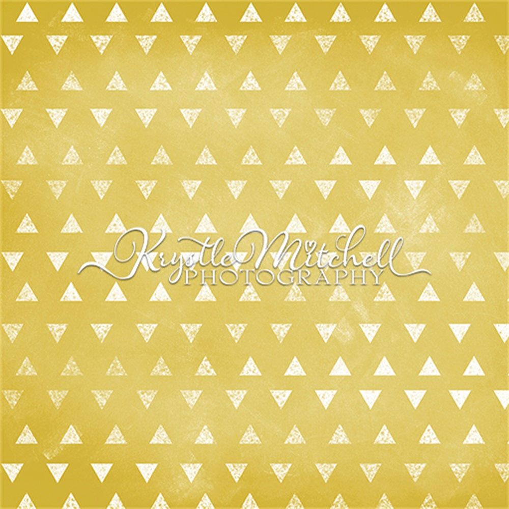 Kate Motif Triangle Jaune Toile de fond conçue par Krystle Mitchell Photographie - Kate Backdrop FR