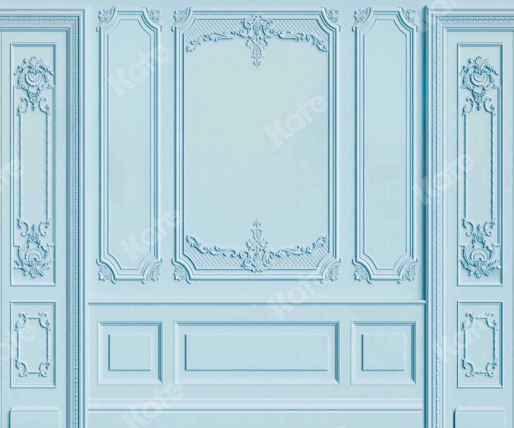 Kate Mur Bleu Moderne Vintage Toile de fond conçue par Chain Photographie - Kate Backdrop FR