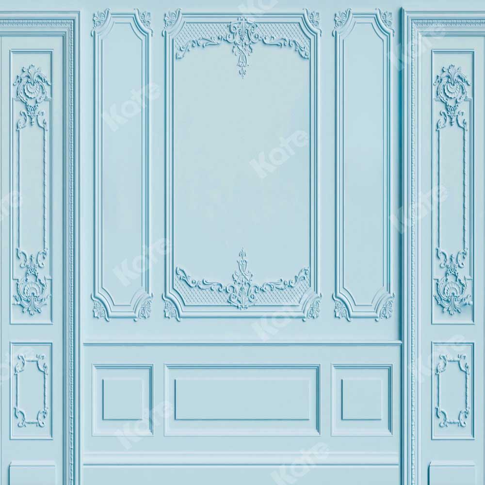 Kate Mur Bleu Moderne Vintage Toile de fond conçue par Chain Photographie - Kate Backdrop FR