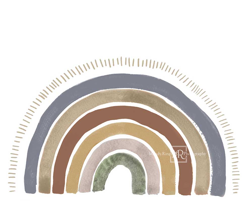 Kate Arc-en-ciel Boho Enfant Toile de fond conçue par Mandy Ringe - Kate Backdrop FR