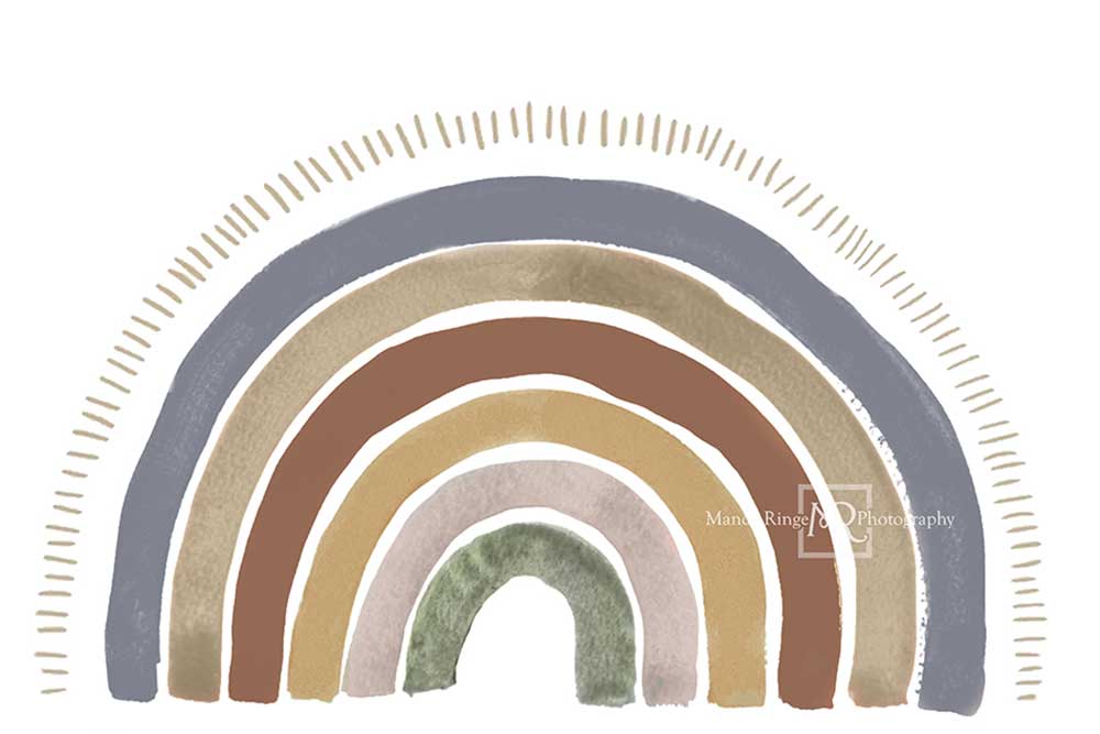 Kate Arc-en-ciel Boho Enfant Toile de fond conçue par Mandy Ringe - Kate Backdrop FR