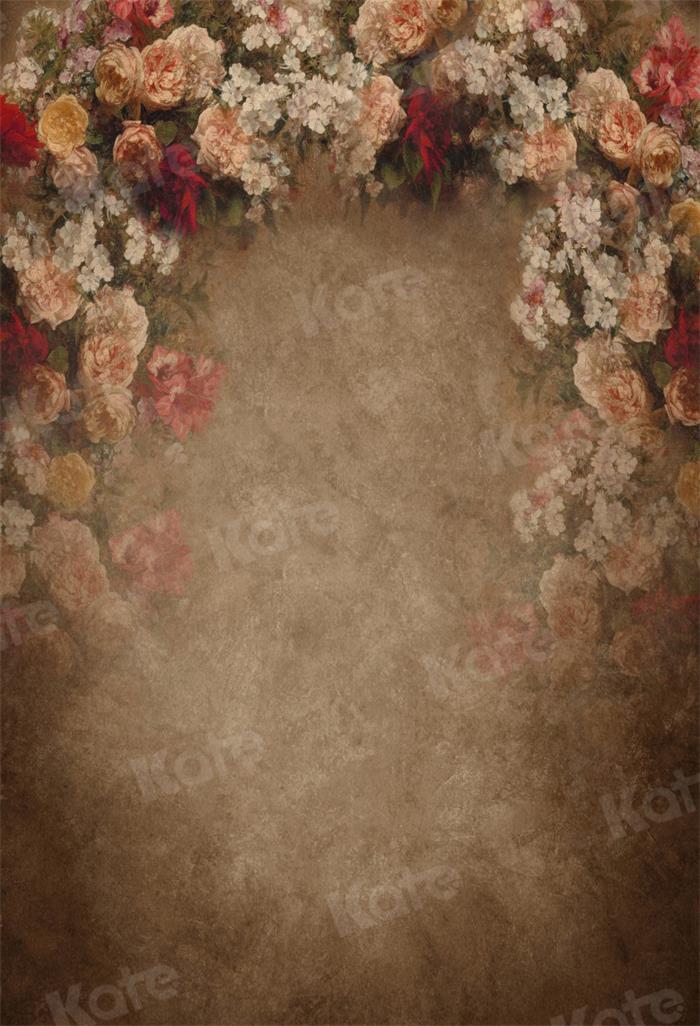 Kate Fleurs Abstrait Marron Toile de fond pour la photographie