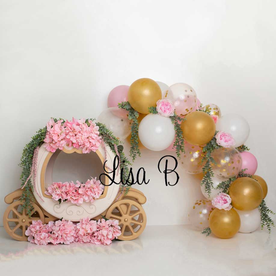 Kate Cake smash Fleurs Ballon Enfant Toile de fond conçue par Lisa B - Kate Backdrop FR