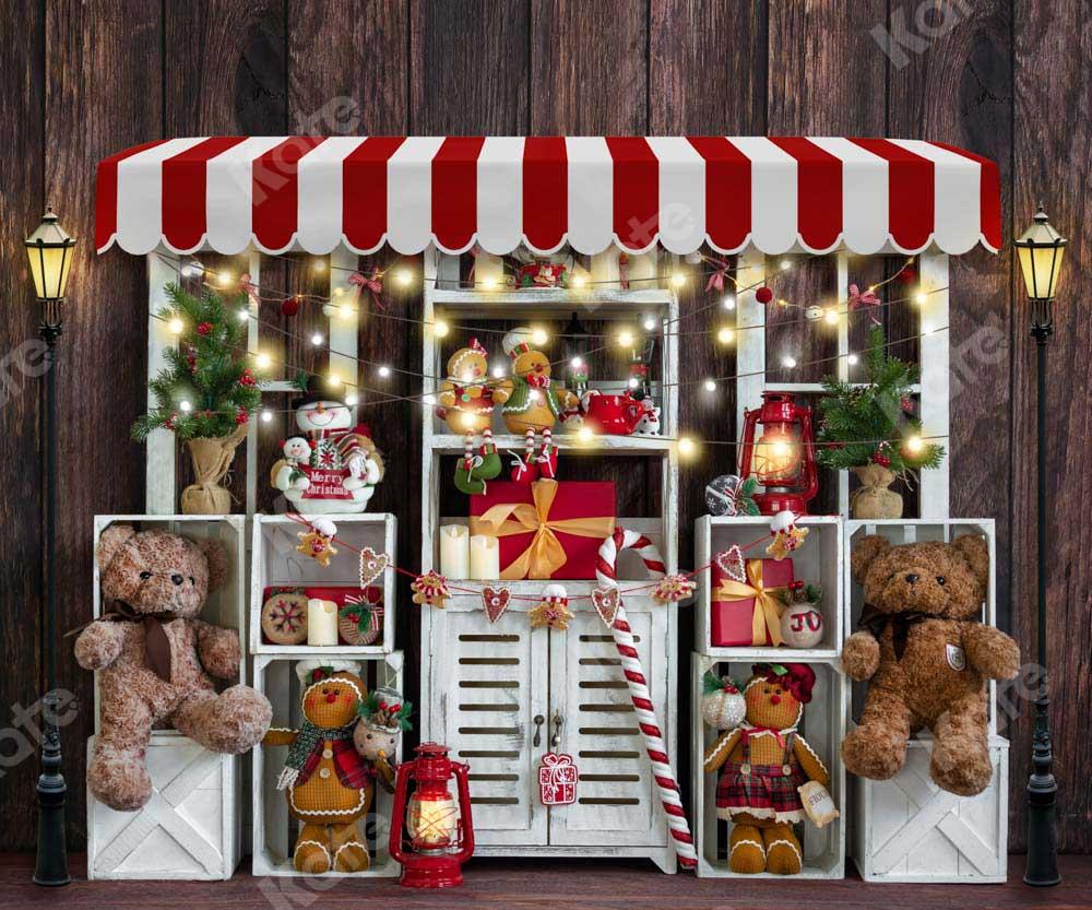 Kate Étagère cadeau Noël Hiver Ours en peluche Toile de fond conçue par emetselch - Kate Backdrop FR