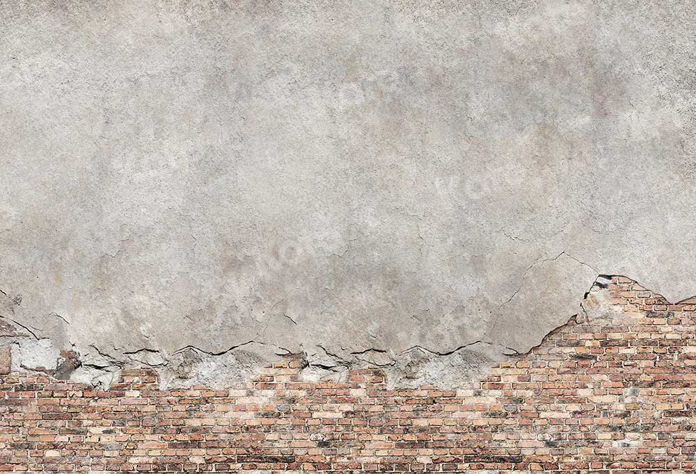 Kate Vieux Mur de briques Fissure Toile de fond Conçu par Chain Photographie