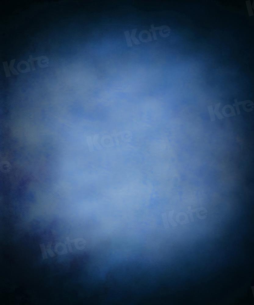 Kate Beaux-arts Bleu Noir Abstrait Portrait Toile de fond conçue par Kate image