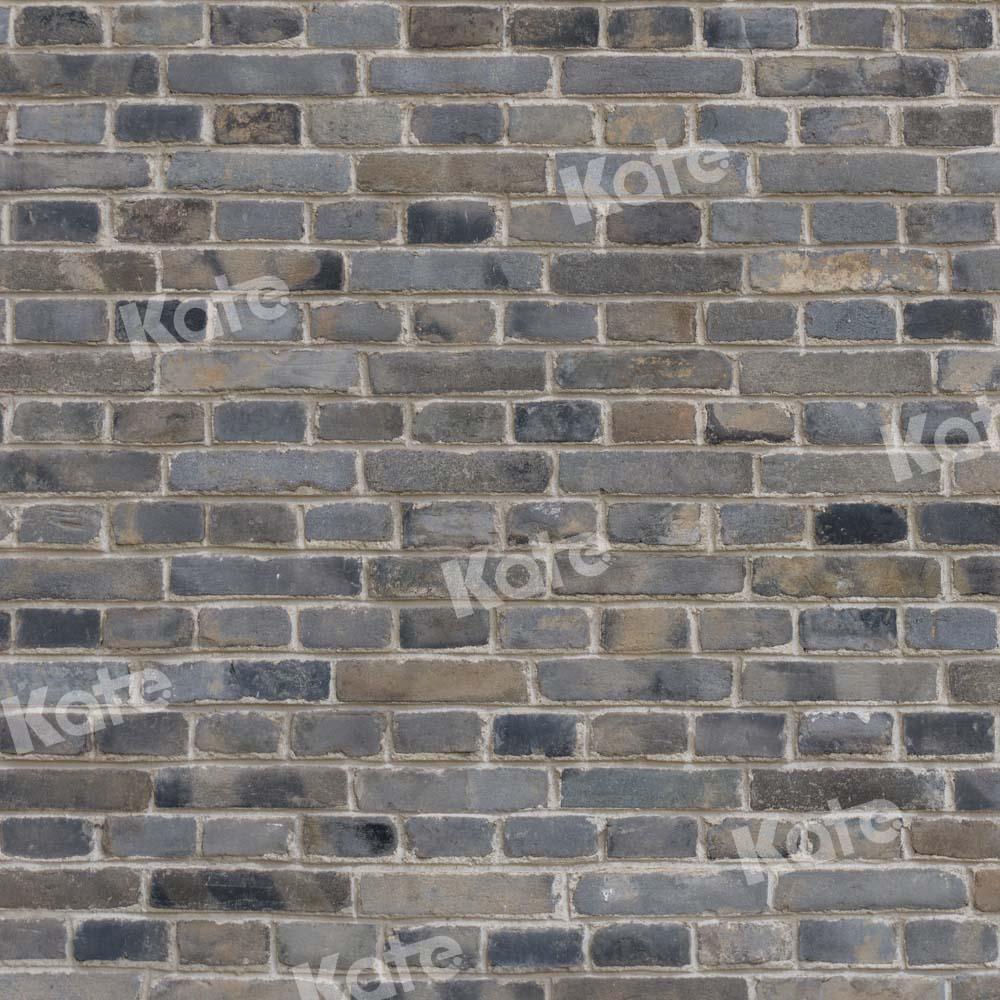Kate Toile de fond de mur de briques grises conçue par Chain Photographie - Kate Backdrop FR