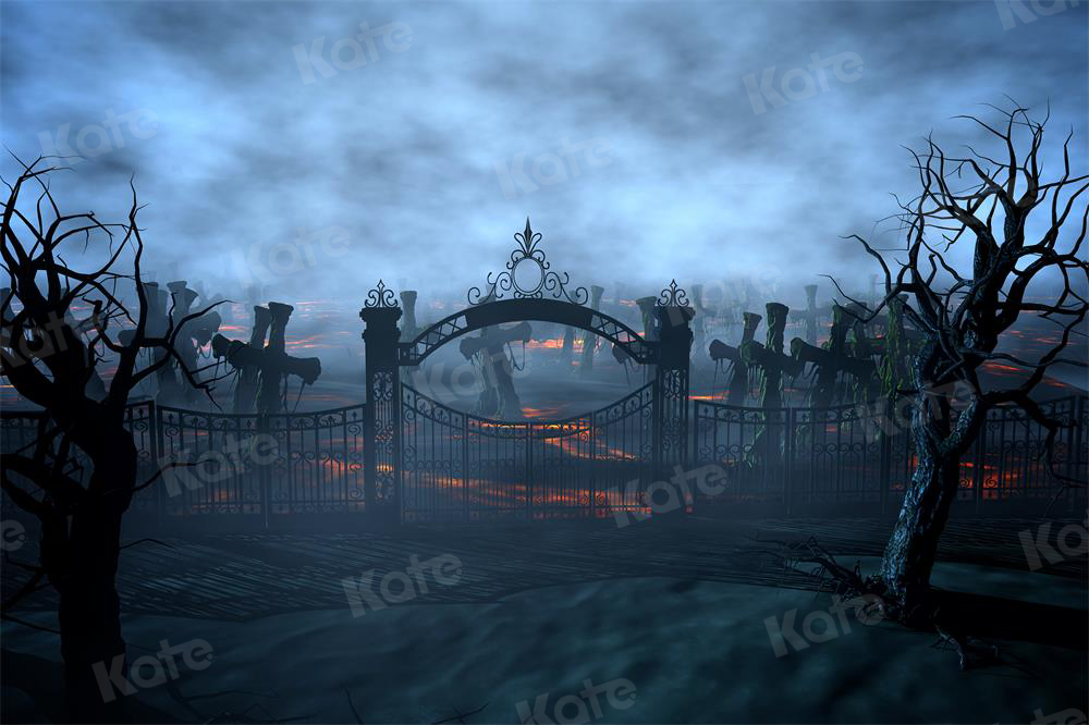 Kate Joyeux Halloween cimetière et croix pour la photographie - Kate Backdrop FR