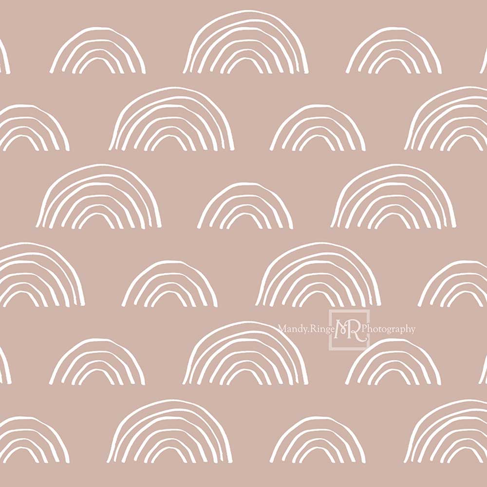 Kate Arc-en-ciel Boho neutre Rose Toile de fond conçue par Mandy Ringe - Kate Backdrop FR