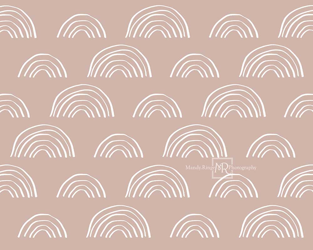 Kate Arc-en-ciel Boho neutre Rose Toile de fond conçue par Mandy Ringe - Kate Backdrop FR